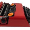 Macchina da Scrivere Olivetti Valentine Rossa + Custodia - AUC7696 - immagine 2