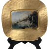 Piatto Decorativo Foglia Oro Rappresentante Istanbul - AUC7711
