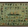 Vassoio Antico Gioco Giro del Mondo in Legno - AUC7719