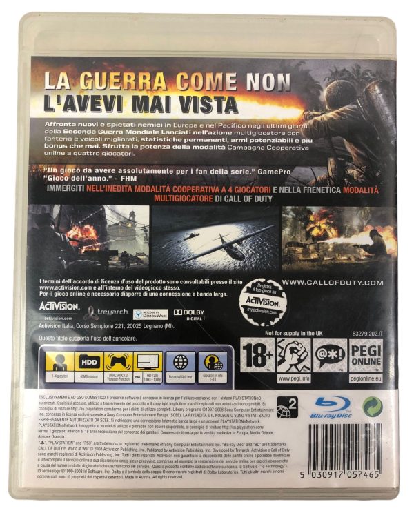 Gioco PlayStation 3 Call Of Duty World at War - AUC7739 - immagine 2