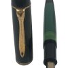 Penna Stilografica Pelikan 120 Verde Capuccio Nero Rifiniture Oro - AUC7845 - immagine 2