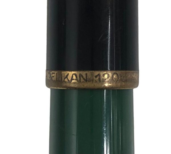 Penna Stilografica Pelikan 120 Verde Capuccio Nero Rifiniture Oro - AUC7845 - immagine 4