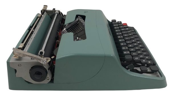 Macchina da Scrivere Olivetti Lettera 32 Azzurra + Custodia - AUC7825 - immagine 2