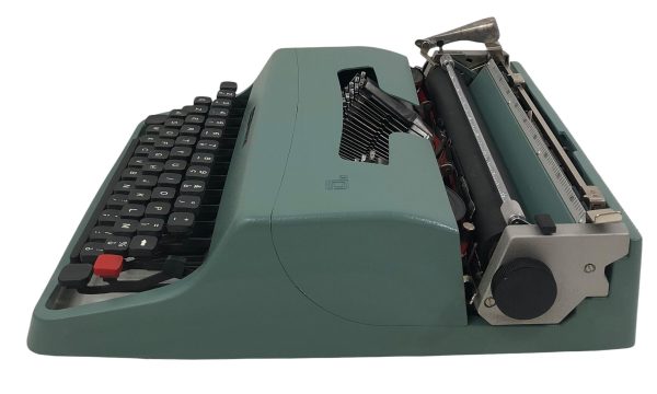 Macchina da Scrivere Olivetti Lettera 32 Azzurra + Custodia - AUC7825 - immagine 3