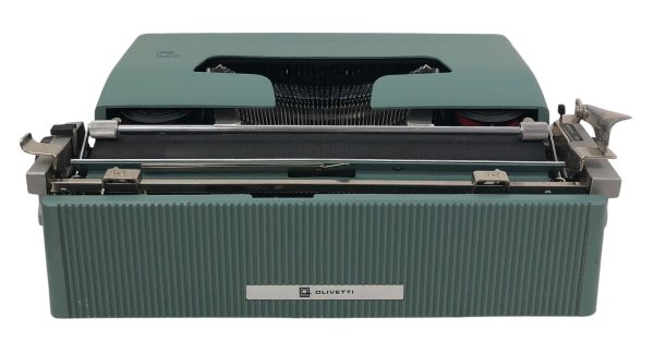 Macchina da Scrivere Olivetti Lettera 32 Azzurra + Custodia - AUC7825 - immagine 4