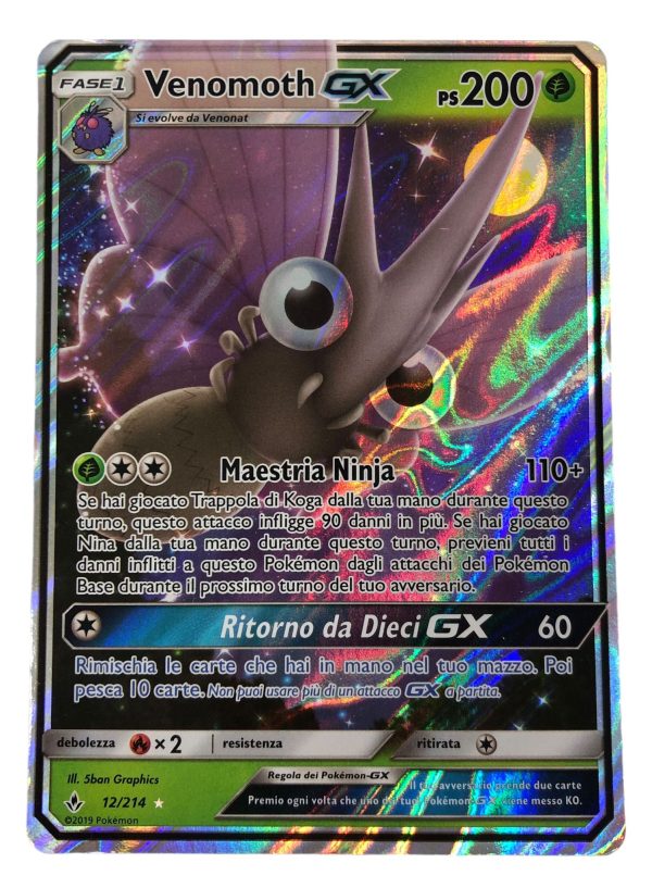 Carta Pokemon Venomoth GX 12/214 - AUC7867