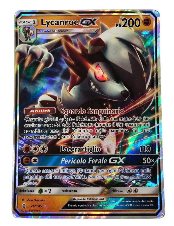 Carta Pokemon Lycanroc GX 75/145 (IT) - AUC7861