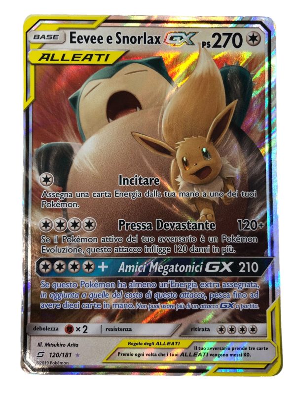 Carta Pokemon Eevee e Snorlax GX Alleati 120/181 (IT)  - AUC7854