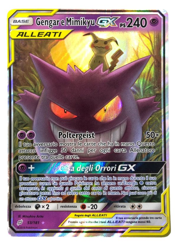 Carta Pokemon Gengar e Mimikyu GX Alleati 053/181 (IT) - AUC7853