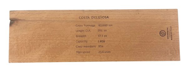 Modellino Costa Deliziosa In Metallo Base in Legno 23cm - AUC7642 - immagine 3