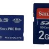 Schede di Memoria SanDisk Memory Stick Pro Duo 1GB + SD Card 2GB - AUC8042