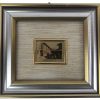 Serigrafia su Foglia Oro Vicolo Lavandai con Cornice in Legno Naturale - AUC8057