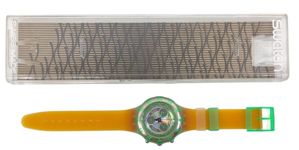 Orologio da Polso Swatch AquaChrono Sirena SBK101 1992 + Custodia  - ANC3388