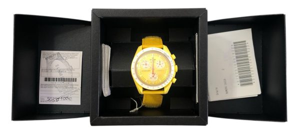 Orologio da Polso Moonswatch Omega x Swatch Mission to The Sun Pelle di Struzzo - ANC3458 - immagine 2