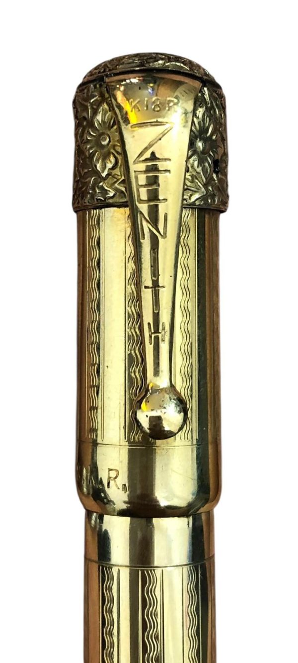 Penna Stilografica Zenith con Pennino Retrattile Placcata Oro 18kt   - AUC8080 - immagine 2