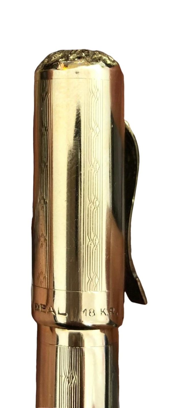 Penna Stilografica Ideal con Pennino Retrattile Placcata Oro 18kt   - AUC8081 - immagine 2