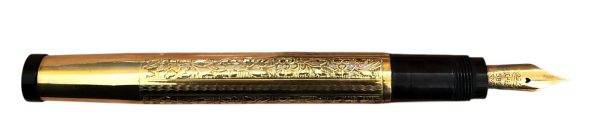 Penna Stilografica Universal con Pennino Retrattile Placcata Oro 18kt   - AUC8083 - immagine 3