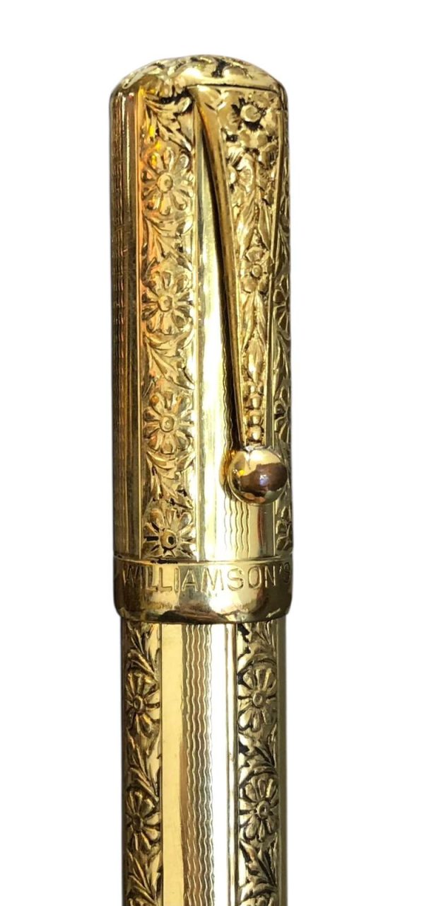 Penna Stilografica Williamson's con Pennino Retrattile Placcata Oro 18kt   - AUC8084 - immagine 2