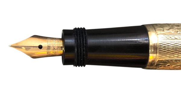 Penna Stilografica Universal con Pennino Retrattile Placcata Oro 18kt   - AUC8085 - immagine 3