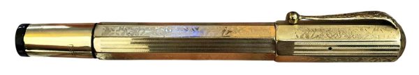 Penna Stilografica Omega con Pennino Retrattile Placcata Oro 18kt  - AUC8086