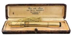 Penna Stilografica Waterman's con Pennino Retrattile Placcata Oro + Custodia - AUC8095
