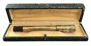 Penna Stilografica Zenith Extra con Pennino Retrattile Placcata Oro + Custodia - AUC8094