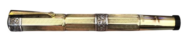 Penna Stilografica Standard con Pennino Retrattile Placcata Oro + Custodia - AUC8093 - immagine 2