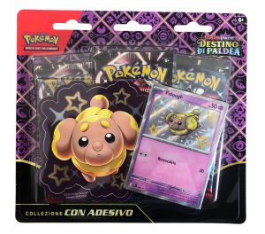 Blister Pokemon Collezione Destino di Paldea con Adesivo Fidough  - ANC3482